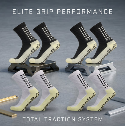 1/4 Pairs Anti-Slip Soccer Women Men Outdoor Sport Grip Football Yoga Socks